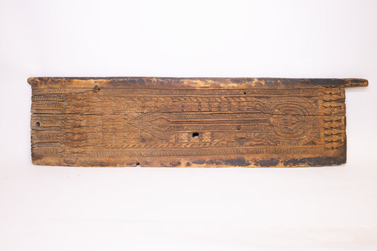 Antique Carved Wooden Window Shutter