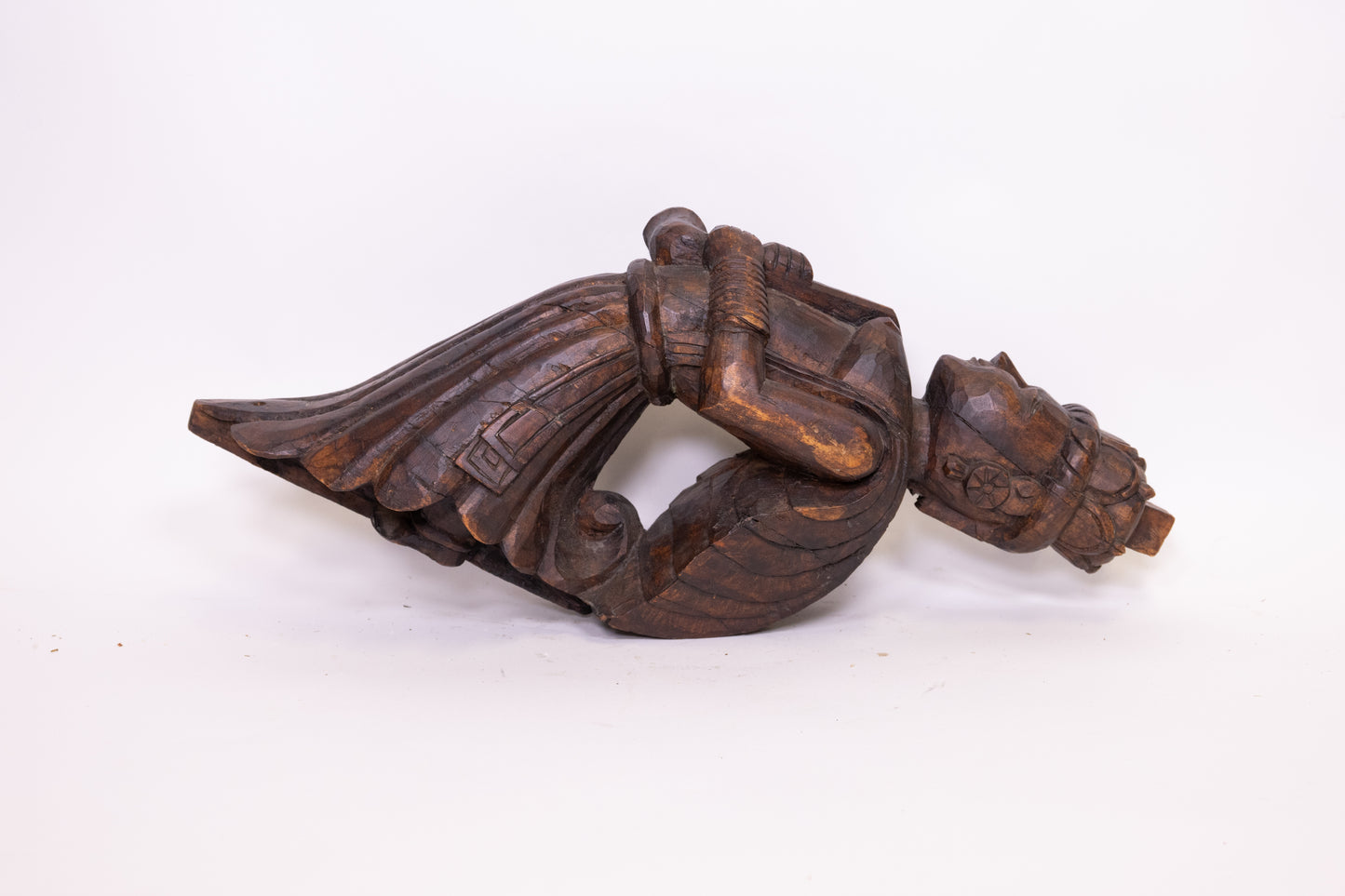 Antique Teak Angel Knee Braces