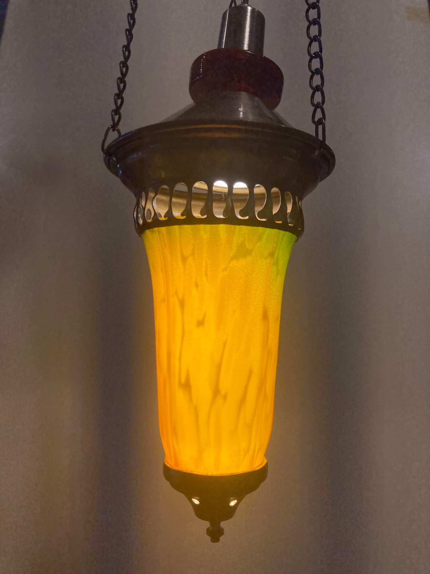 Luminous Golden Antique Hanging Lamp