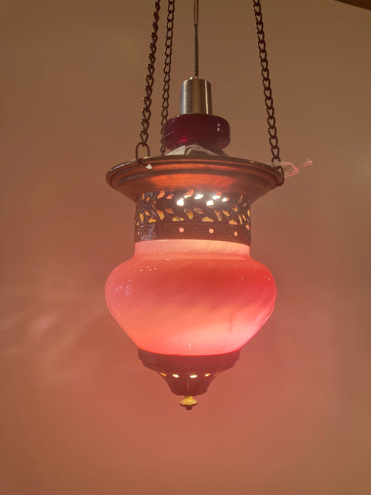 Pink Turkish Antique Hanging Lamp