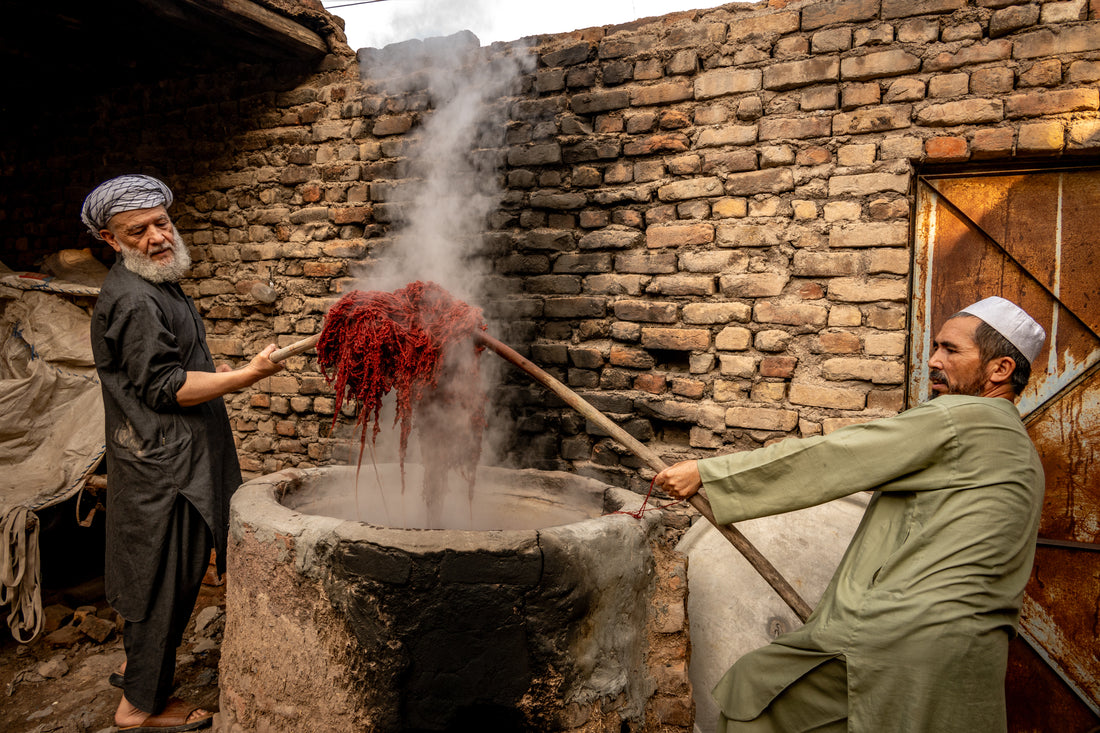 wool dying